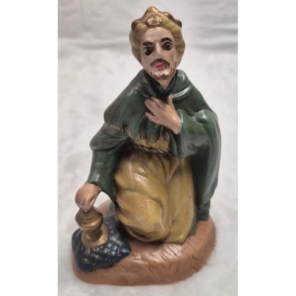 Vtg.‎ Christmas Atlantic Mold 18 Piece Nativity Ceramic Hand Painted Holy Family